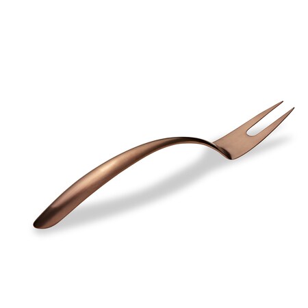 Bon Chef Ez Use Banquet Serving Fork 14" W/Hollow Cool Handle - Rose Gold Matte 9455RGM
